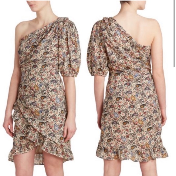 Isabel Marant Dresses & Skirts - ISABEL MARANT NWT Esthera One-Shoulder Paisley Dress size 4US